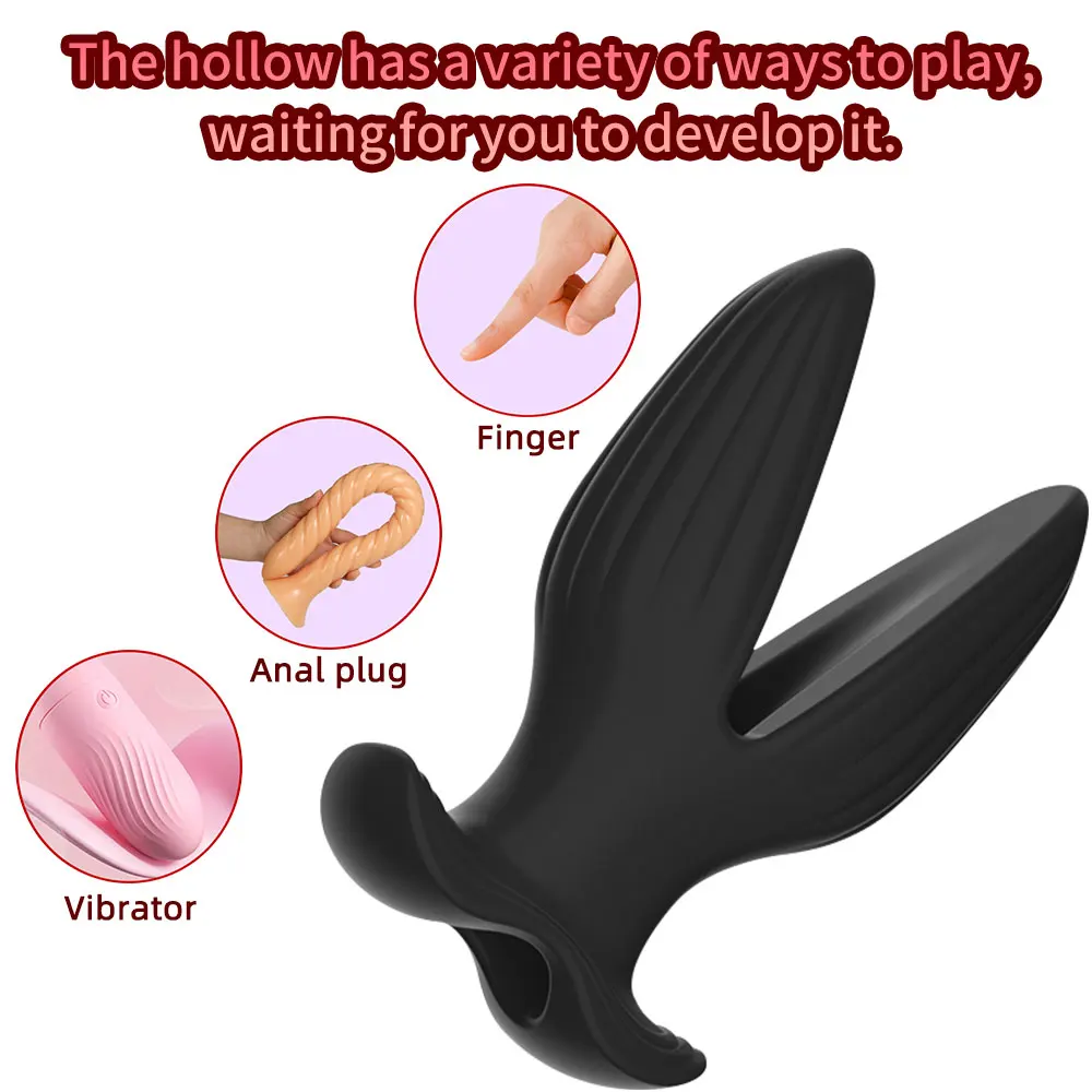 Silicone Hollow Anal Dilator Vaginal Speculum with Cover Expander Butt Plug Men Women Gay Bdsm Masturbation Sex Toys