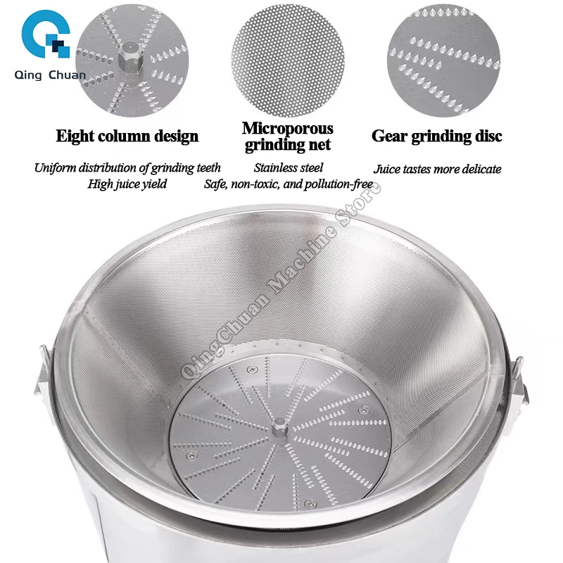 Elektryczna sokowirówka 370W Komercyjna, domowa, mała, wielokrotna wyciskarka do gnojowicy z separacją warzyw i owoców