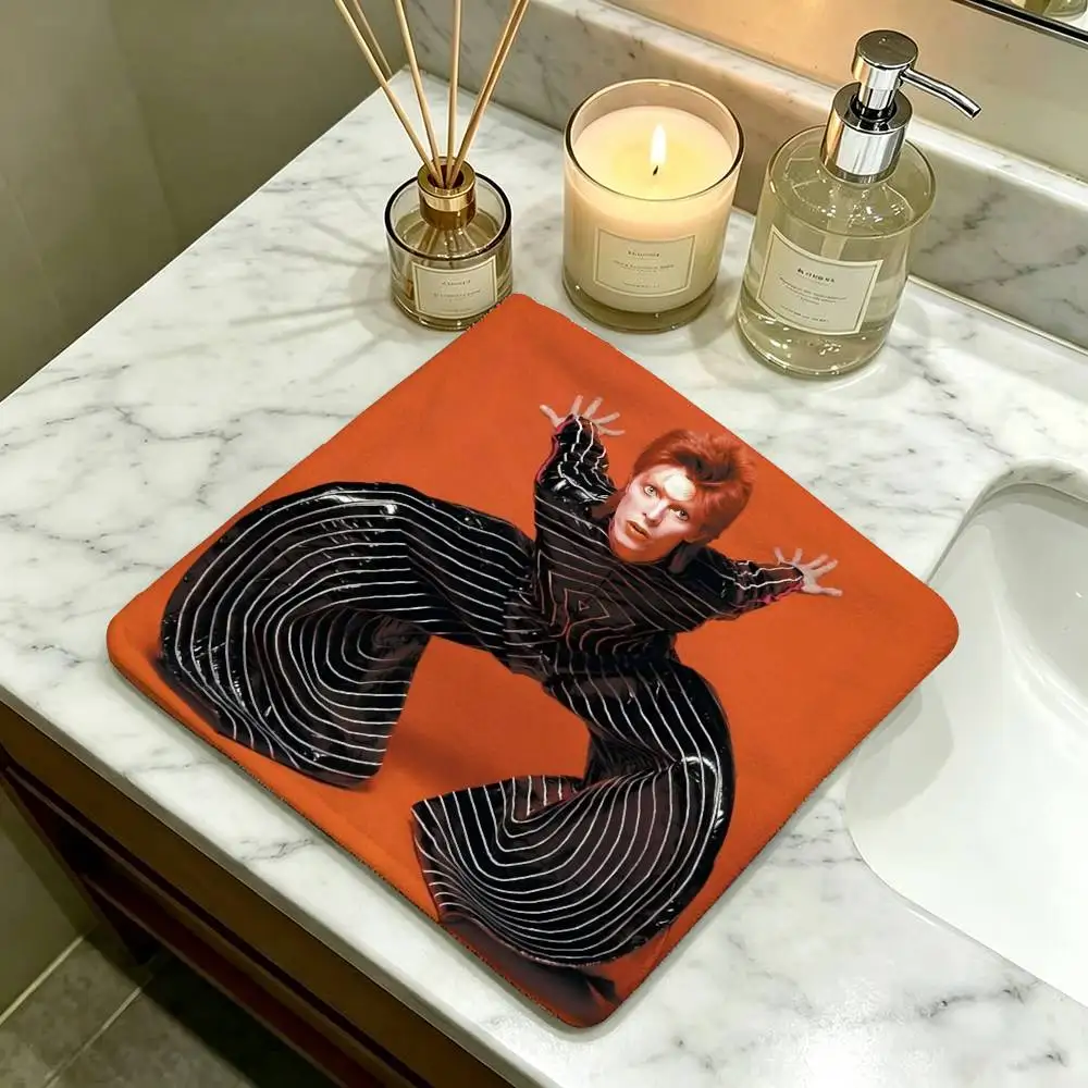 Hot Singer D-David B-Bowie  Household Hanging Towel Polyester Cotton Hand Wiping Towel Sturdy For Bathroom Bedroom