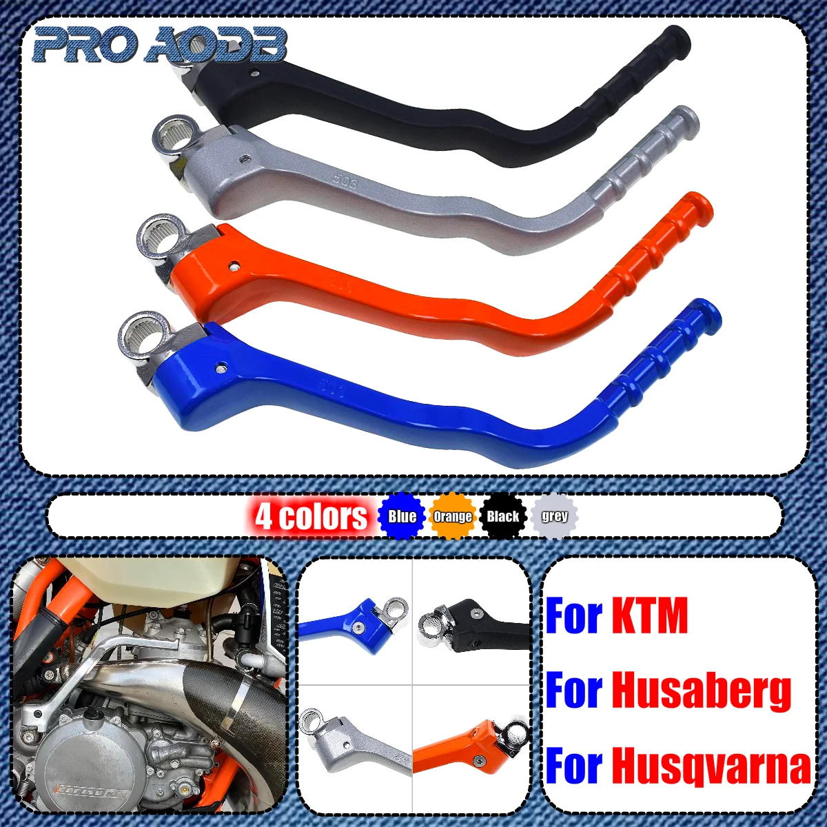 

For KTM 250 300 350 400 450 500 525 530 EXC EXC-F XC XC-F XCW XCW-F SX SX-F 1998-2019 Motocross Kick Start Starter Lever Pedal