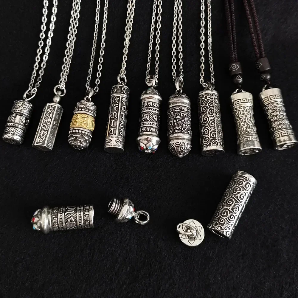 Openable Bottle-shaped pendant Urn Necklaces for Ashes Mini Jar Charms Ornaments Retro Locket Memorial Jewelry Accessories