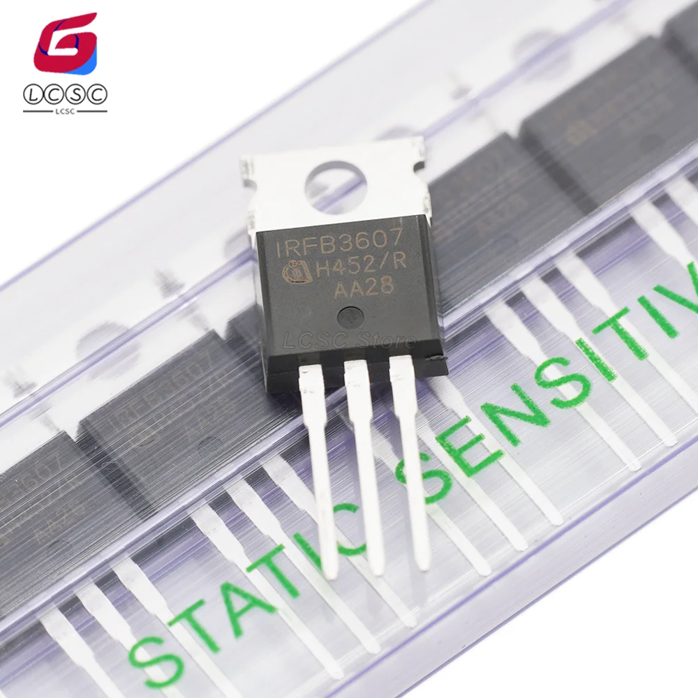 10Pcs/Lot Original IRFB3607 MOSFET N-Channel 75V 80A (Tc) 140W (Tc) TO-220AB Transistor IRFB3607PBF High Speed Power Switching