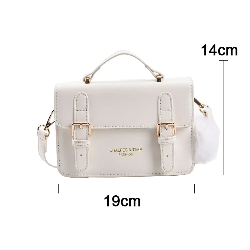 Fashion Women Bag Square PU Leather Girl Teen Messenger Bag Shopping Handbag Tote bag Phone Tissue Wallet Storage Shoulder Bag