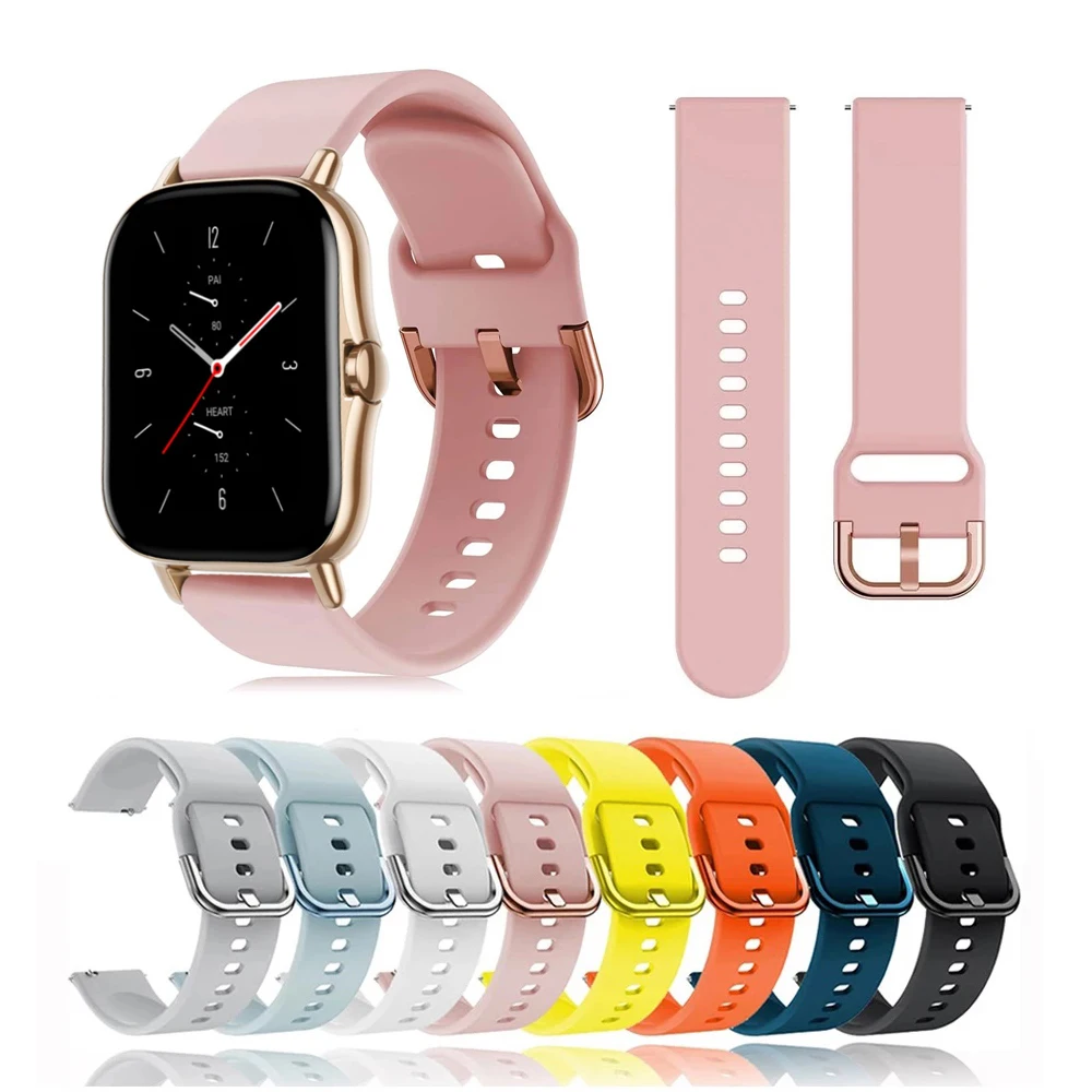 20mm Silicone Watch Strap For Amazfit 2 Mini Strap Replacement Strap For Amazfit GTS/GTS 2e/GTS 2 Strap For Amazfit Bip U/U Pro