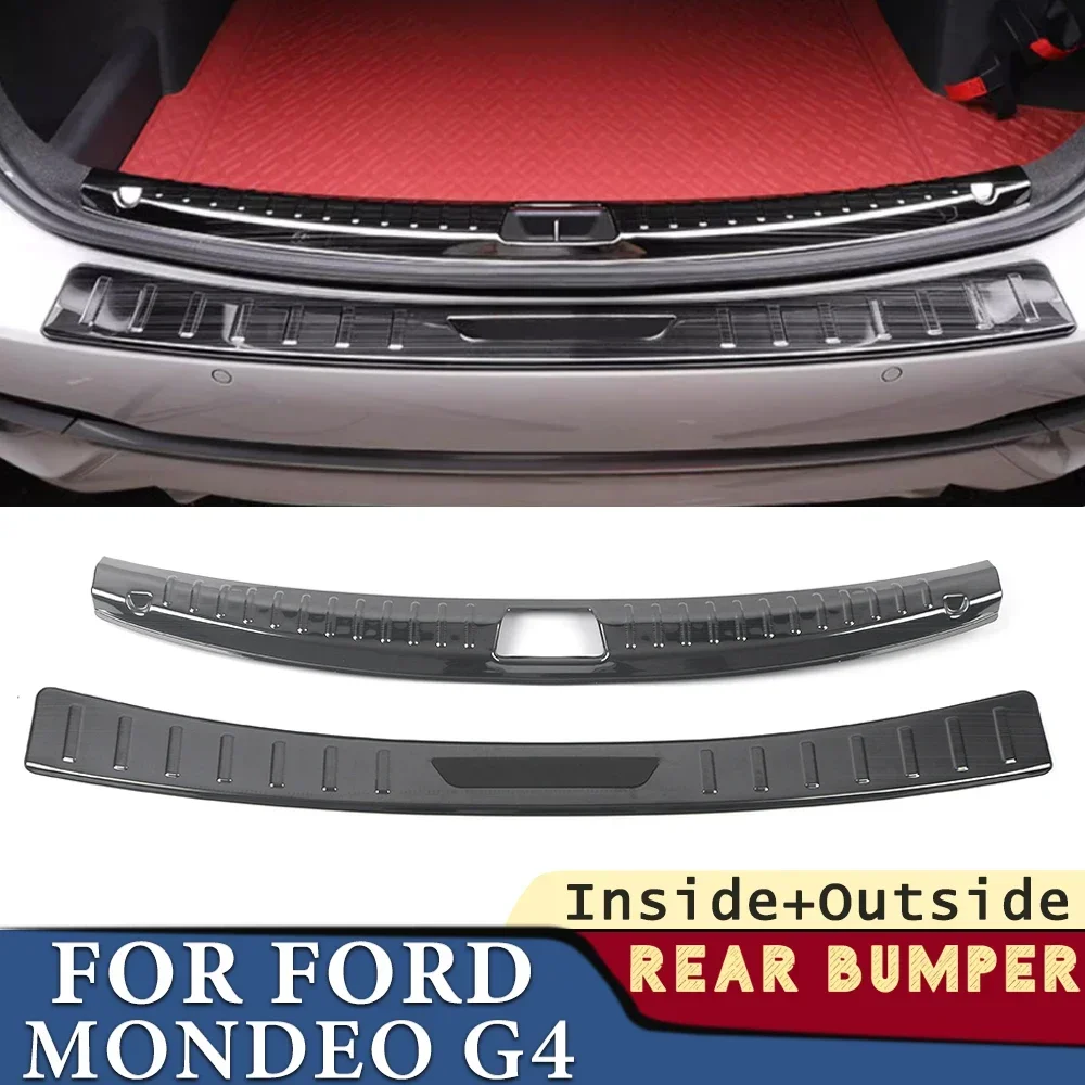 

Trunk Bumper for Ford Mondeo G4 2022-2024 Car Accessories Stainless Rear Fender Protector Sill Cover Sticker Decoration