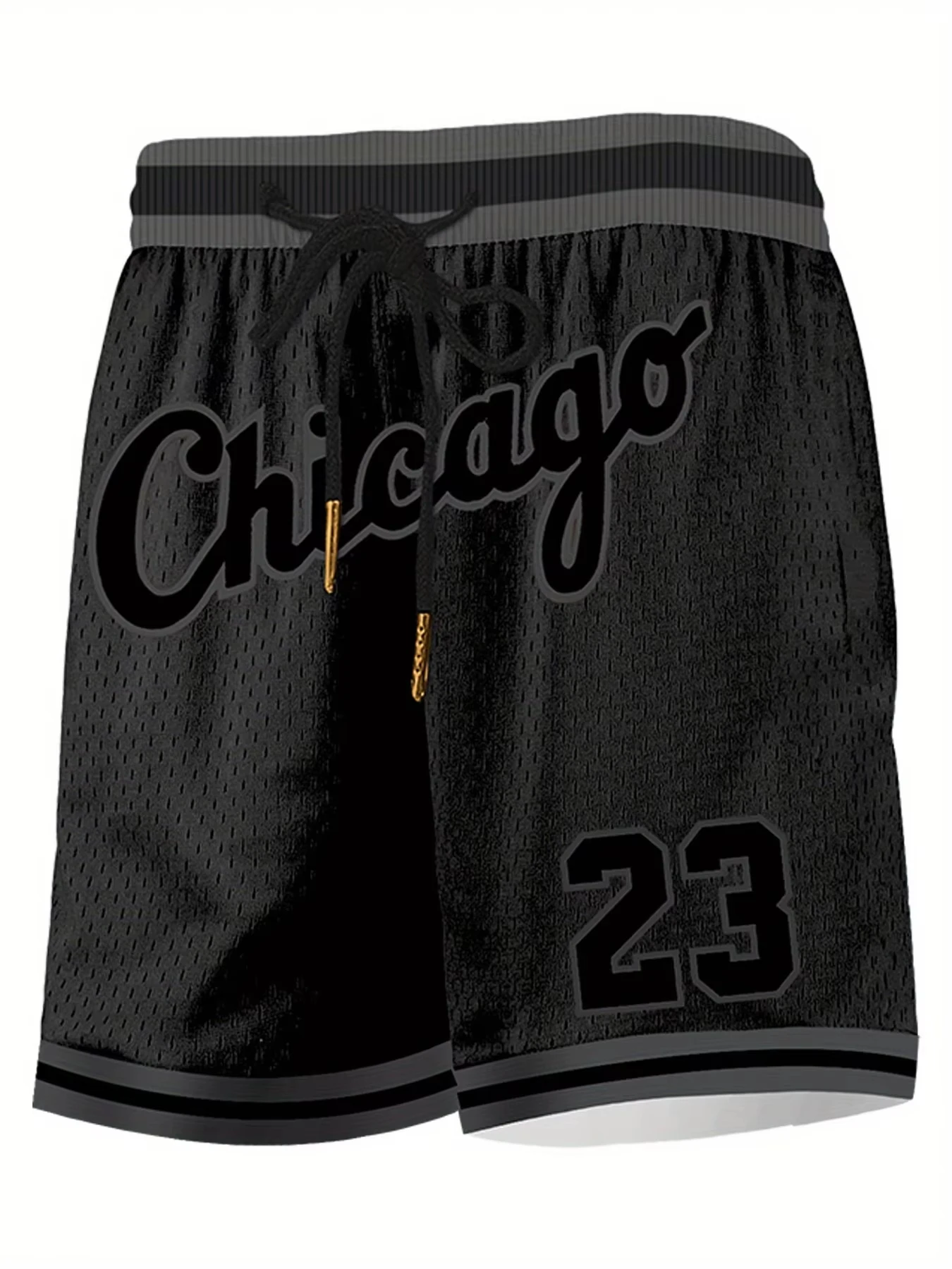 Novos Shorts Masculinos Pretos Casuais Esportivos 2026 - Respiráveis, Soltos, Estilo Y2K Americano Oversized para Lazer e Fitness