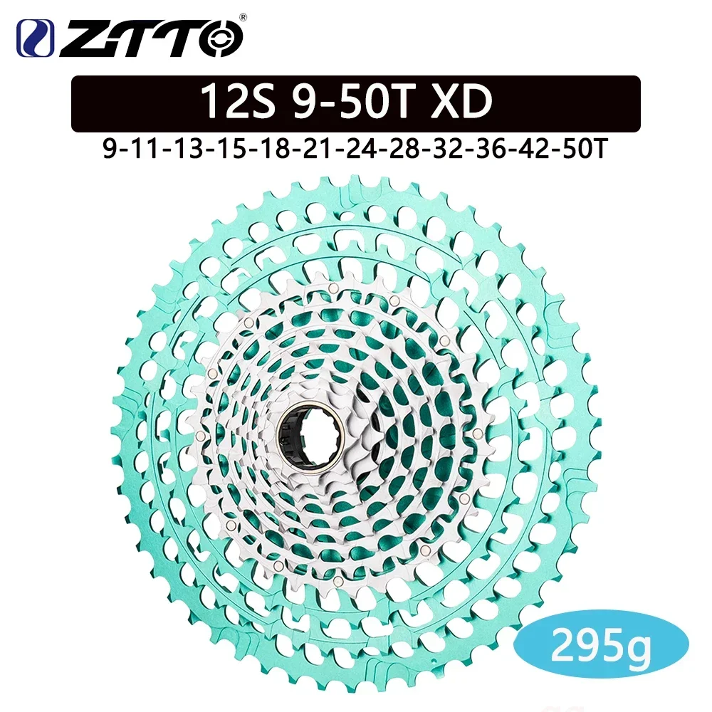 ZTTO Ultralight CNC XD Cassette Teal ULT MTB 12 Speed 10-50T 10