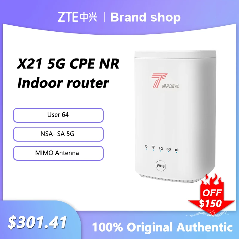 Unlock ZLT X21 Indoor Wifi Router Signal Booster Repeater Extend Gigabit Amplifier With SIM Card 5G CPE 6GHz Wireless Router