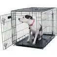 

Foldable Dog Cage with Carry Handle for Portability and Storage by PETMAKER (Black)
