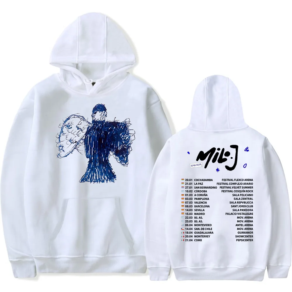 Milo J 2024 Tour Merch Hoodies Popular Graphics Print Unisex Trendy Casual  Sweatshirts Men Women Casual Long Sleeves Streetwear