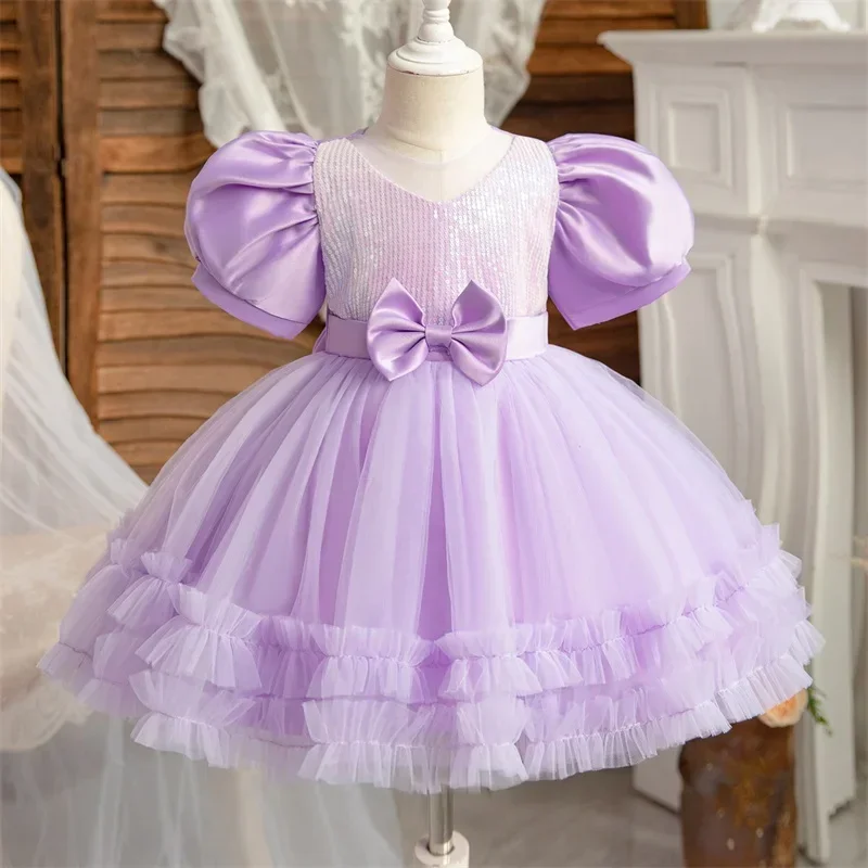 Baby Girl Dress for 1-5Y Baby Girls Princess Dress New Mesh Dress Toddler Birthday Party Costume Elegant Girls Children\'s Clothe