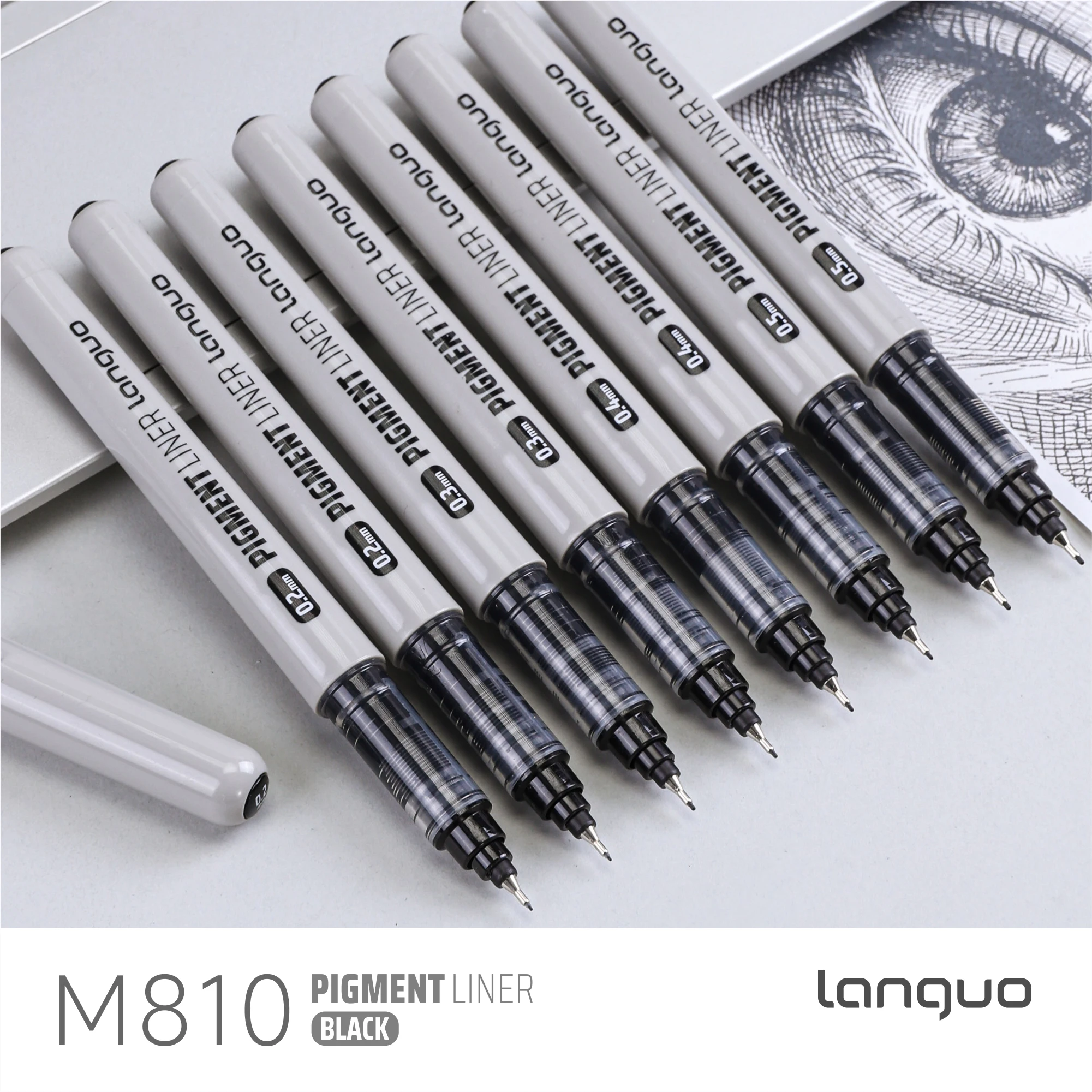 

LANGUO Micro Pen 0.2/0.3/0.4/0.5 mm Direct Liquid Fineliner Drawing Pens 4/20 Pcs Pigment Line Markers Pen Art Writing Sketching