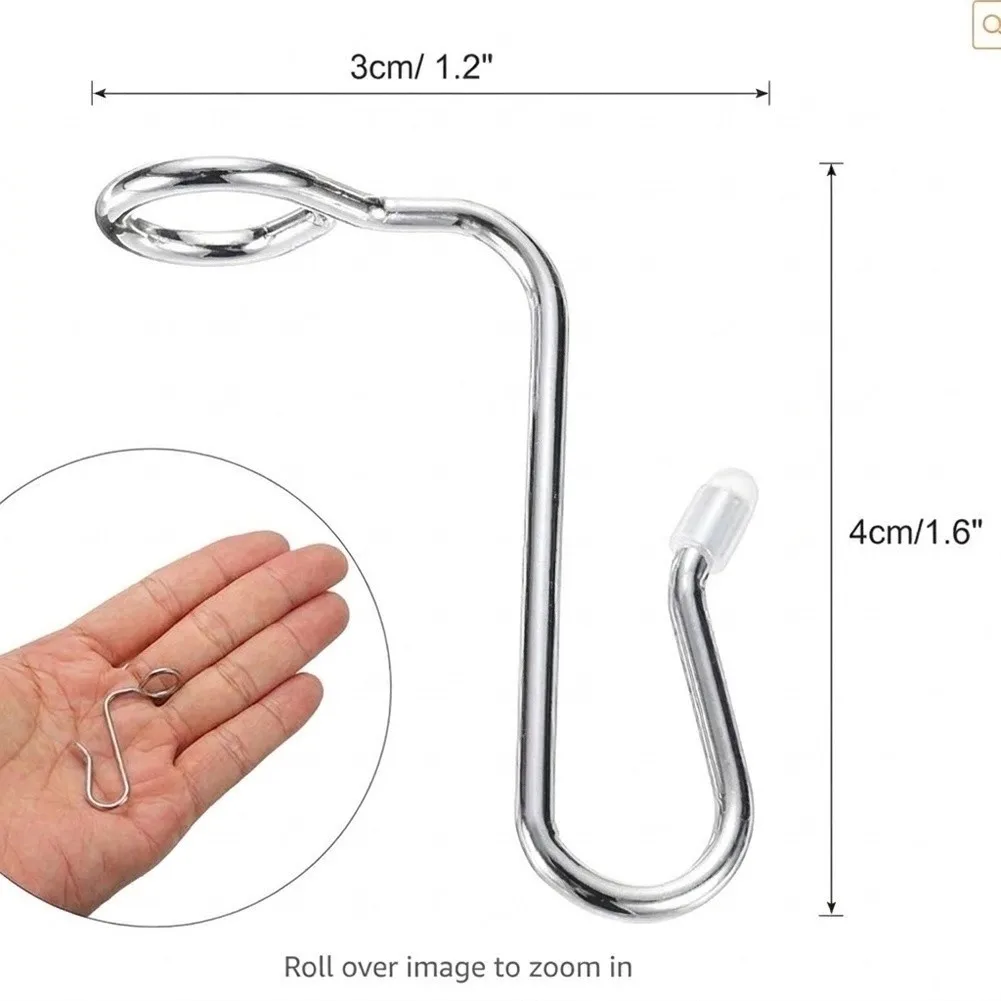 30pcs Stainless Steel Hanger Connector Hooks for Vertical Wardrobe Organization For Space Saving Cascading Hangers