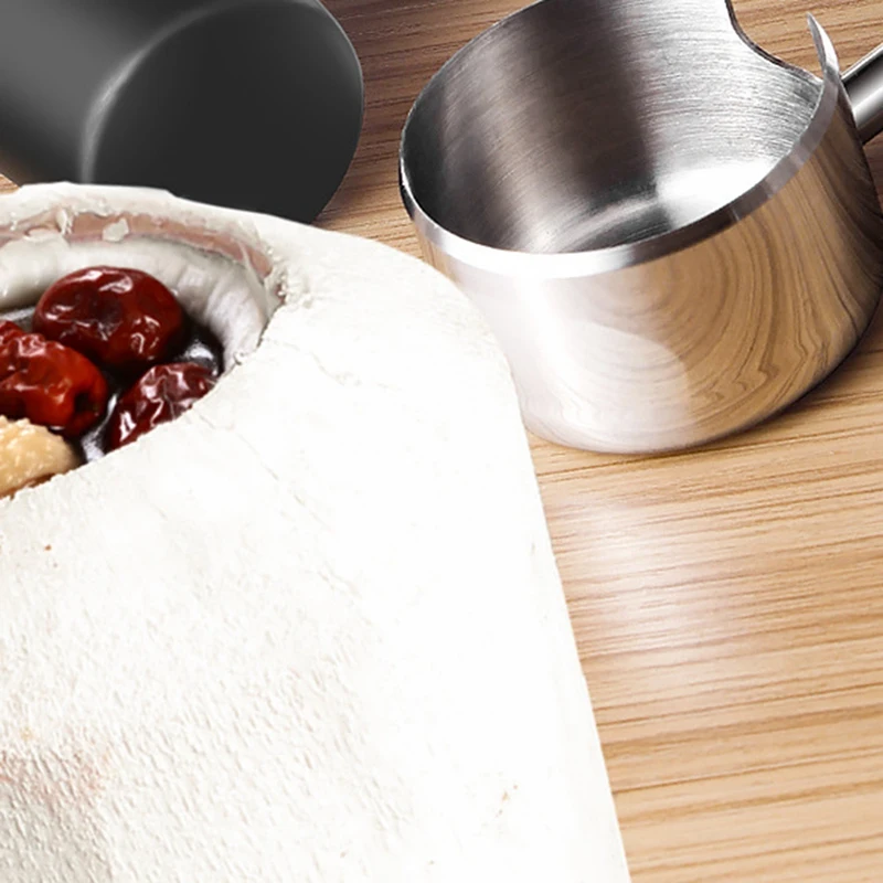 코코넛 오프너 도구 세트, 304 스테인레스 스틸 오프너, 코코넛 고기 도구, 나무 손잡이 고무 망치, 내구성 사용하기 쉬움