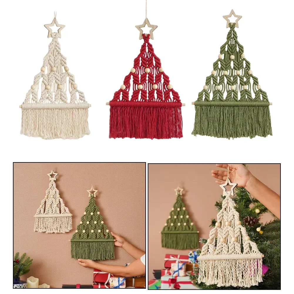 Christmas Tree Craft Kit  Complete DIY Woven Material Bundle  Adorable Hanging Decor for Christmas Tree or Door