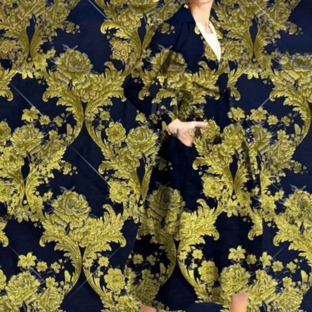 

Парчовая жаккардовая ткань для нового китайского стиля, дизайнерская одежда, модная одежда, одежда, ткань для шитья своими руками на метр