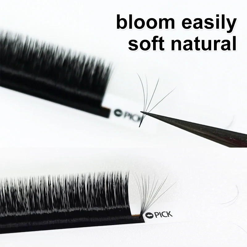 

Brown Lashes Blooming Eyelash Extension Austomatic Flowering Fast Fan Easy Fanning Eyelashes for Extensions