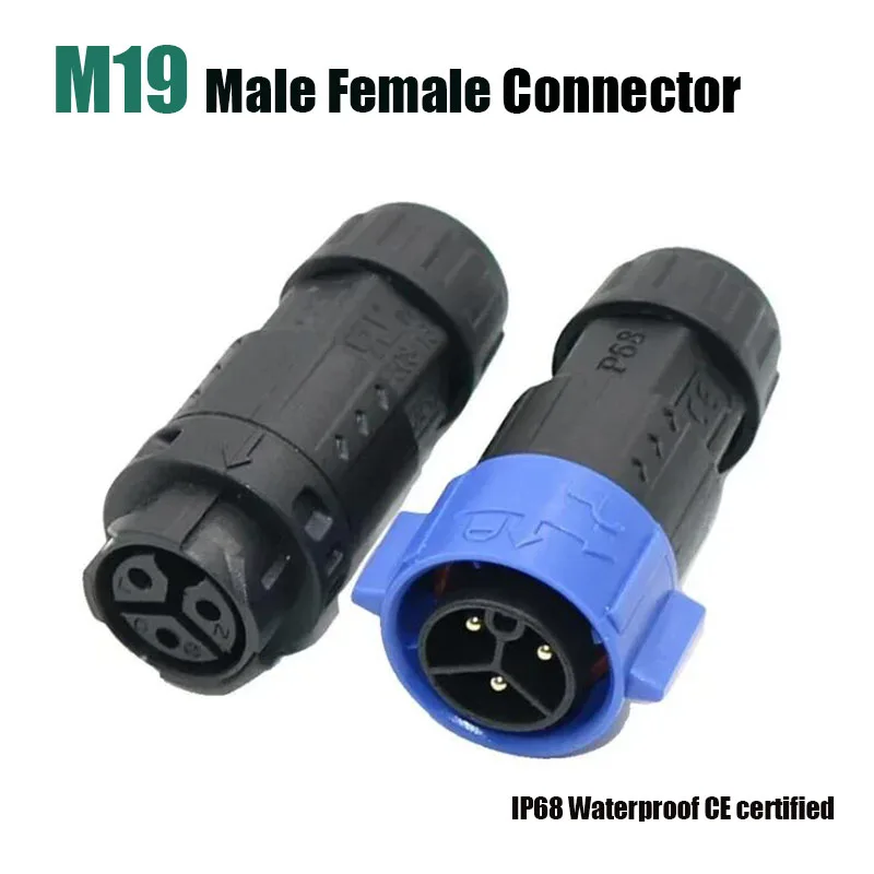 Connettore per cavo autobloccante impermeabile M19 Outdoor IP68 2 3 4 5 7 spina per aviazione a 8 Pin 20A maschio femmina Docking connettori di