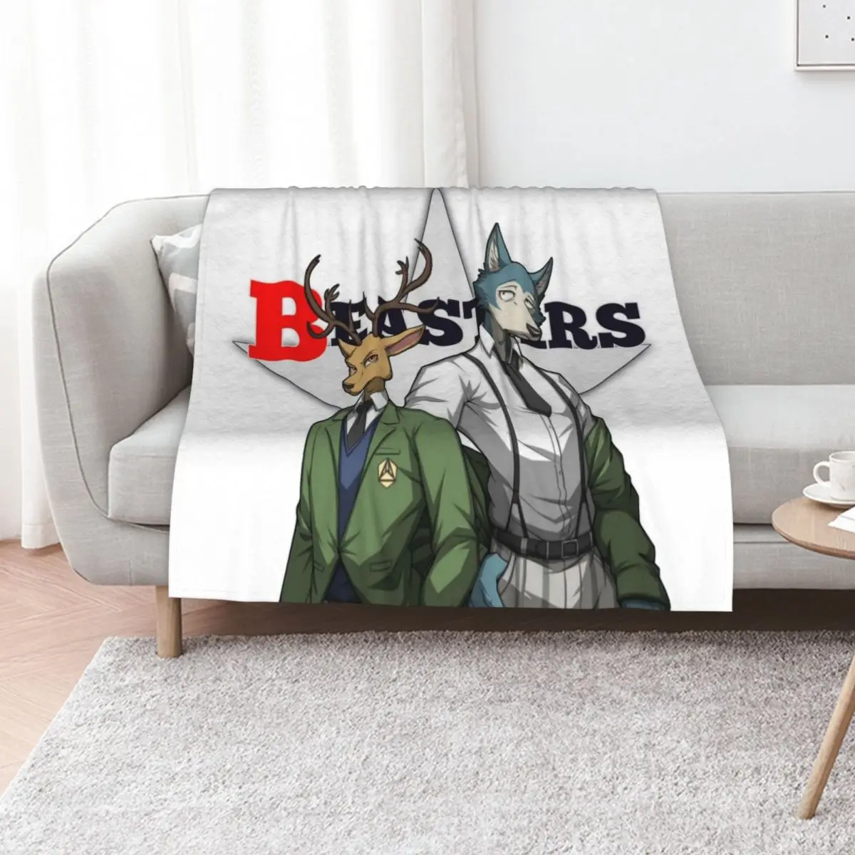 

Louis & haru beastars Throw Blanket Warm Flannel Blanket for Couch Chair Bedroom