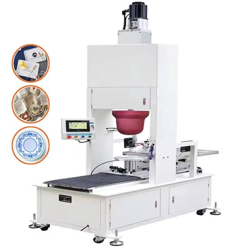 Automatic Single Color Large Ceramic Bowl and Dish Plate Pad Printing Machine Pneumatic Pad Printer for Industrial Application
