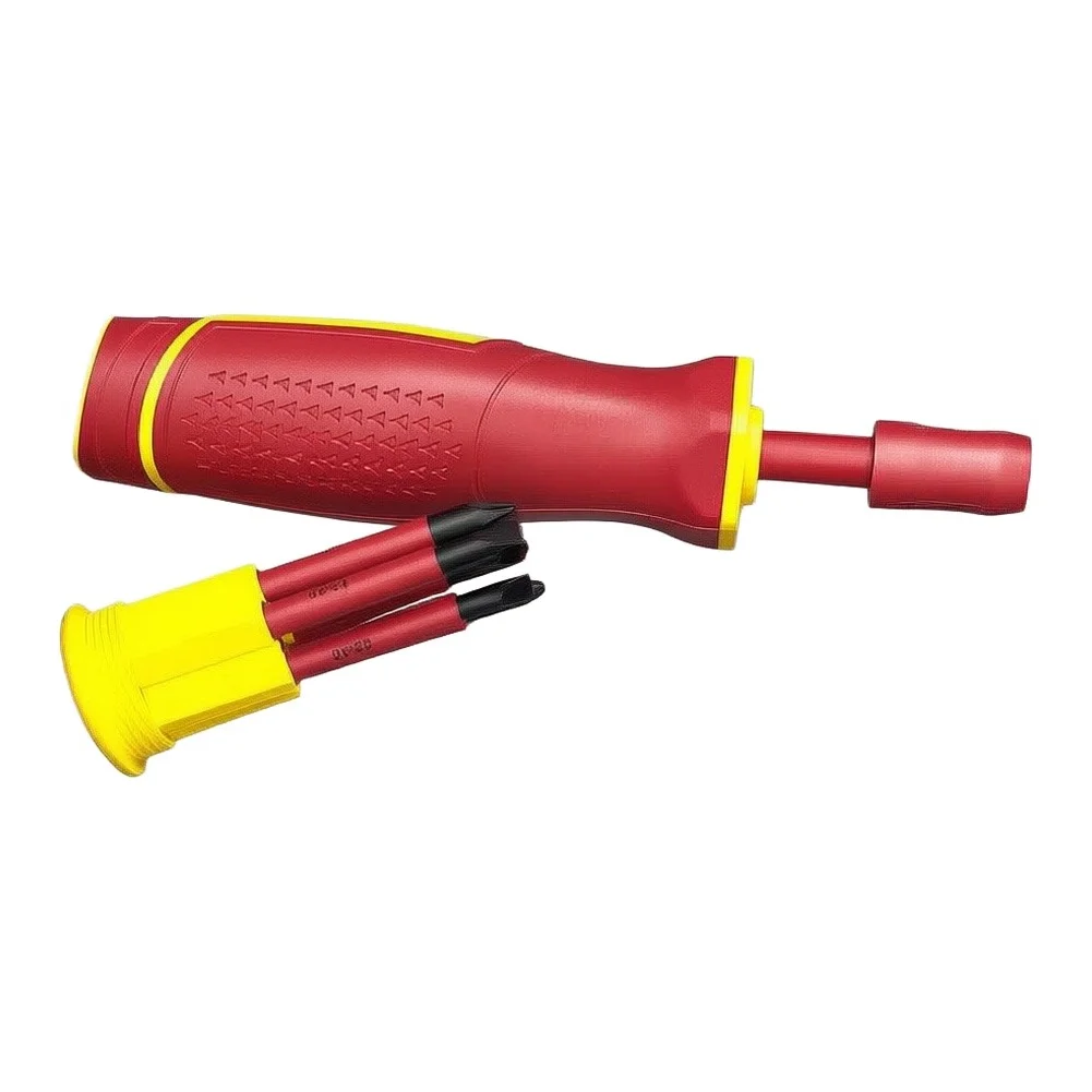 1000V Electrical Insulated Screwdriver Set Magnetic Tips Slotted Ph Bits Multifunctional Electrical Insulated Screwdriver Tools 4