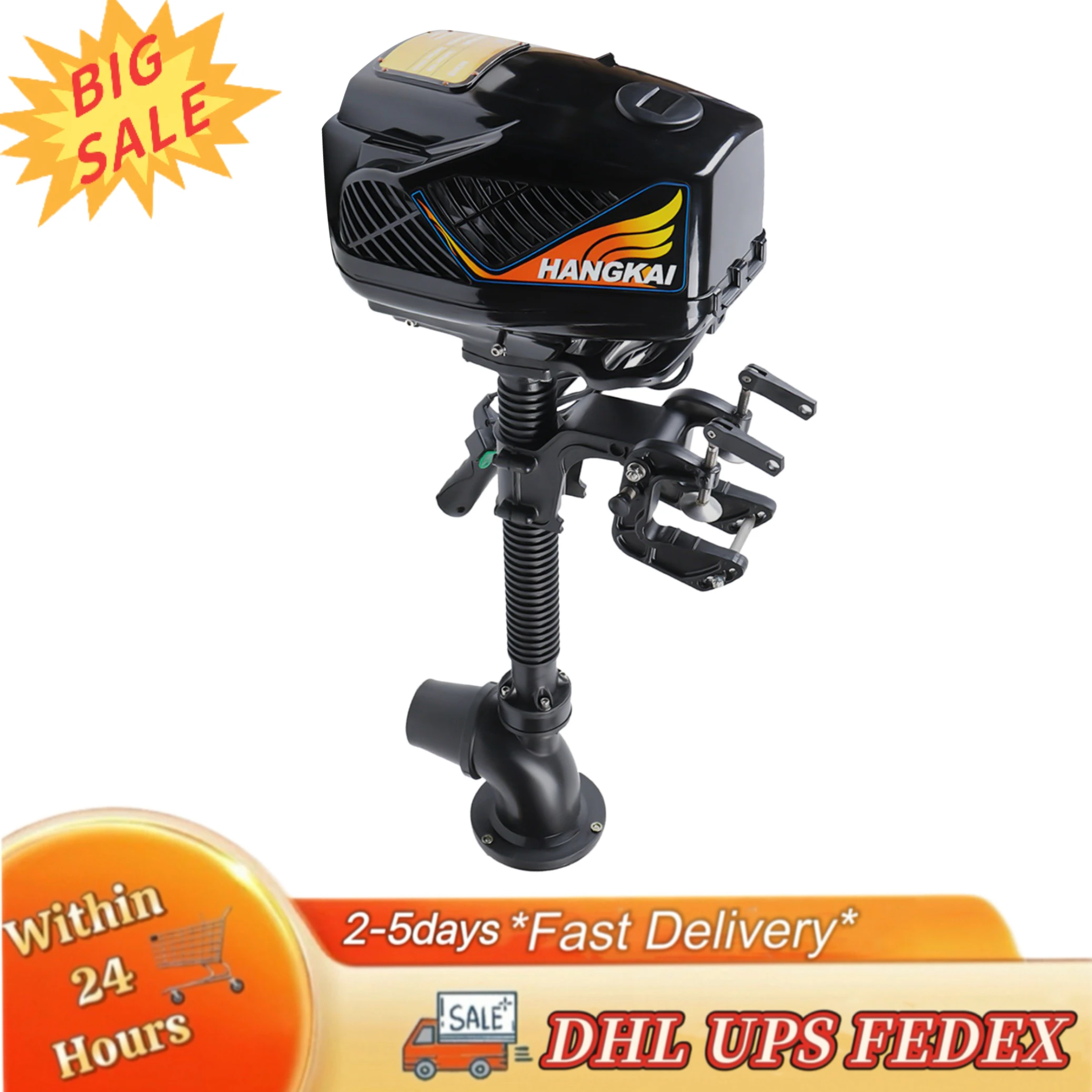 

HANGKAI 48V 1000W 1.0HP Electric Outboard Motor Model 4.0 (Jet Pump) Brushless Motor Electric Version Short Shaft for Small Ship