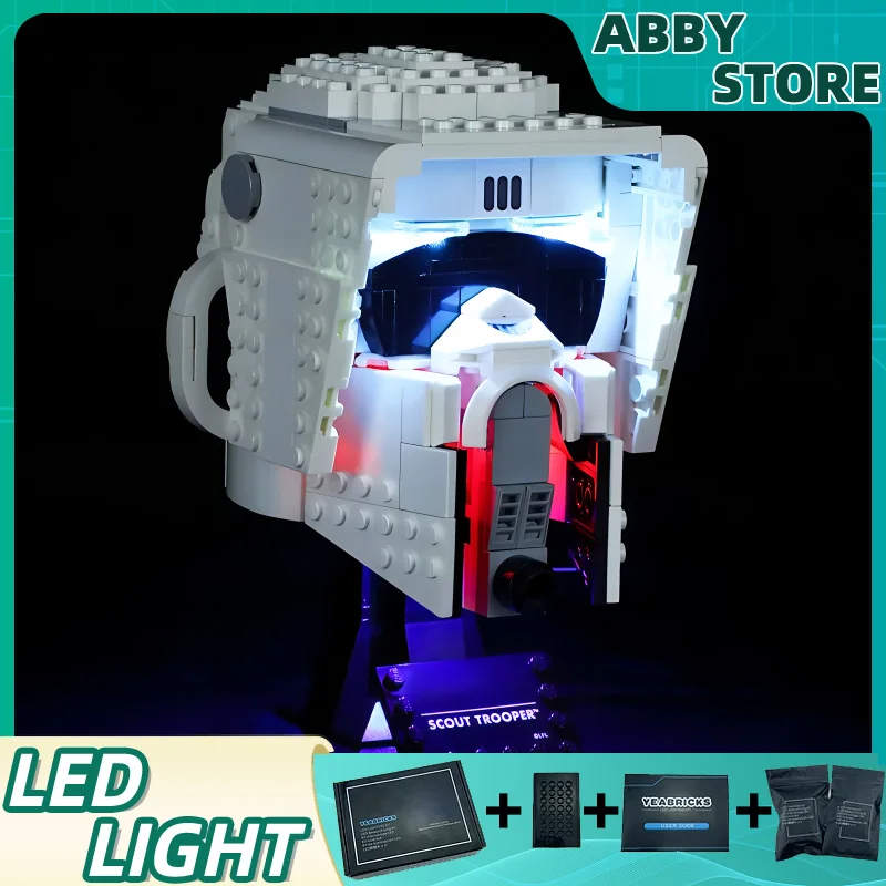 DIY LED Light Kit For LEGO 75305 Scout Trooper Helmet   (Only LED Light,Without Blocks Model)