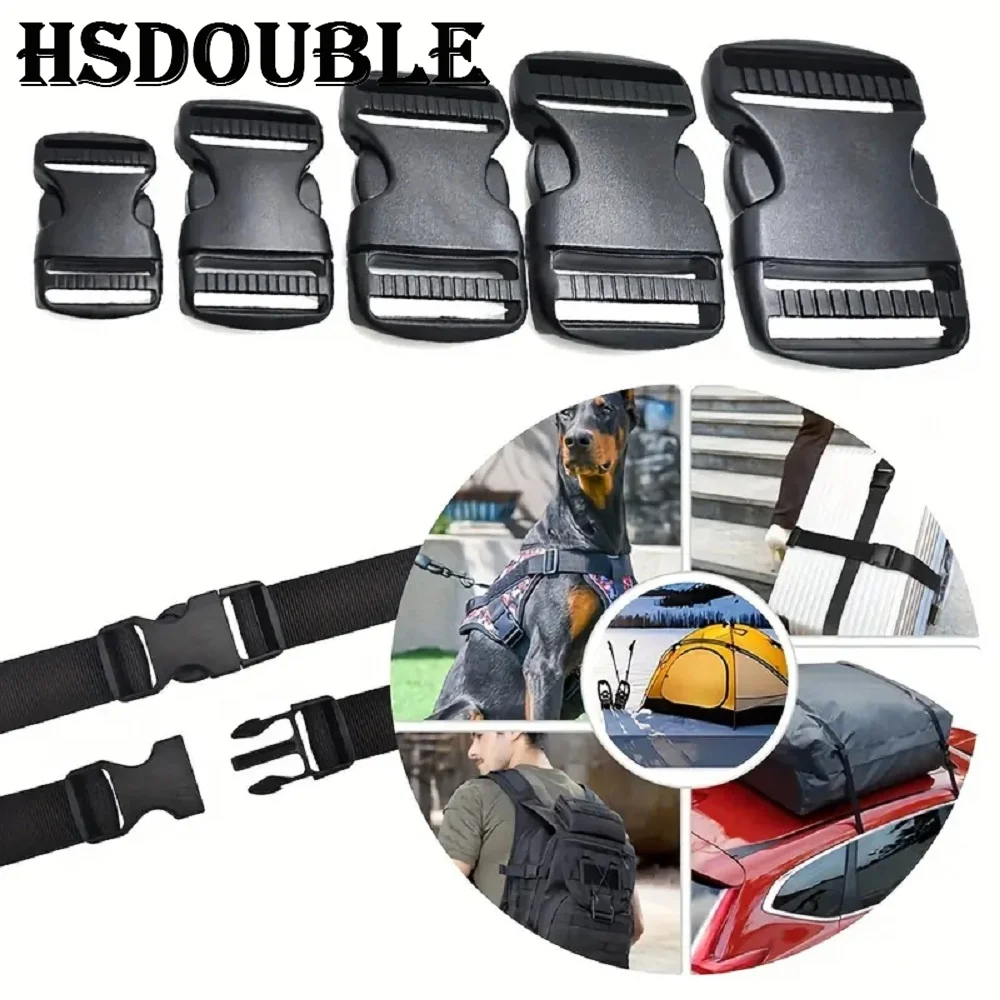 20mm 25mm 32mm~50mm Plastic Hardware Dual Adjustable Side Release Buckles Molle Tatical Backpack Belt Bag Parts Strap Webbing