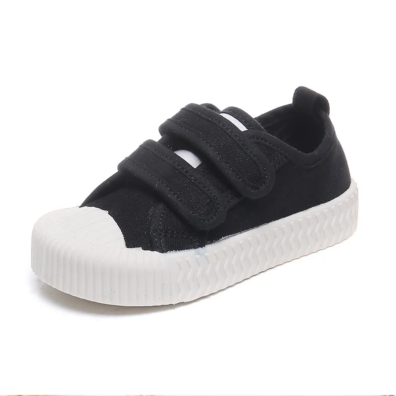 Zapatos de lona de moda para niños y niñas, zapatillas de deporte de Color caramelo, suela suave, transpirables, zapatos planos clásicos para niños