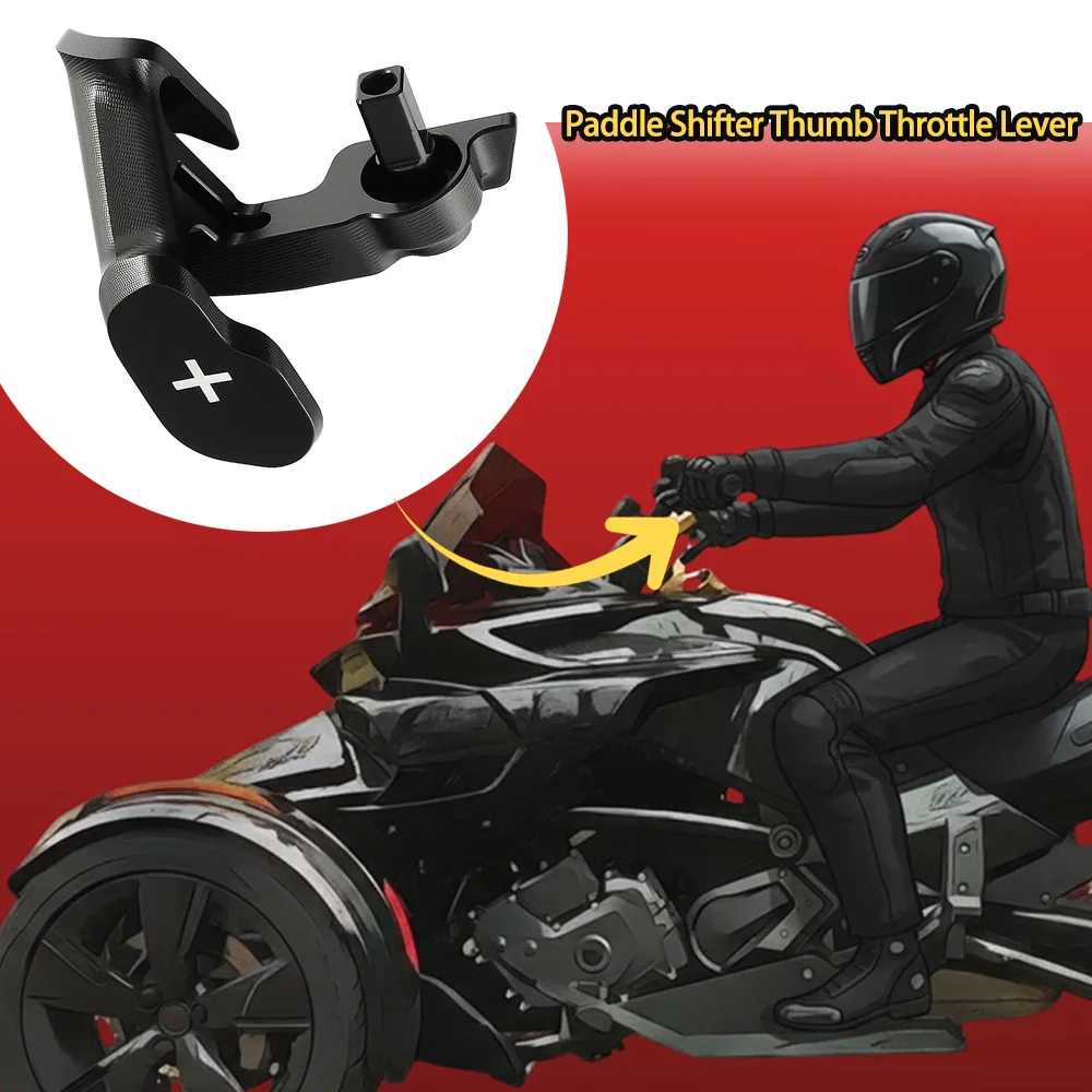 

New ​Motorcycle Red Shifter Control Thumb Throttle Lever Thumb-Tap For Can Am Spyder F3 RT & Canyon XT/Canyon Redrock 2025 Model