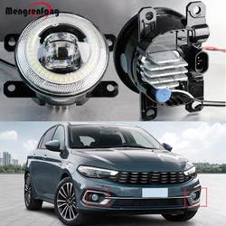 2IN1 Car LED Fog Light Angel Eye Daytime Running Lamp DRL For Fiat Tipo Wagon Estate Hatchback Cross 2015-2020 (Except Sedan)