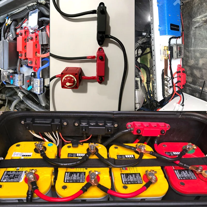 

250A M8 M10 RV Yacht Bus 4-way Wiring Stud Type High Current Terminal Studs Bus Bar Marine Circuit Modification Accessories 48V