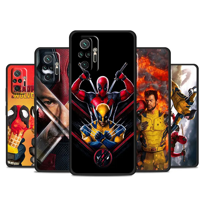 Case for Xiaomi Redmi Note 11 12 13 Pro Plus 12S 9 9S 8 7 12C A1 A3 A3x Funda Back Silicone Phone Cover Deadpool W-Wolverine