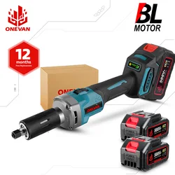 ONEVAN-Meuleuse électrique sans balais, 35000 tr/min, 2000W, 6mm, sans fil, vitesse variable, outils à distance pour batterie Makita 18V