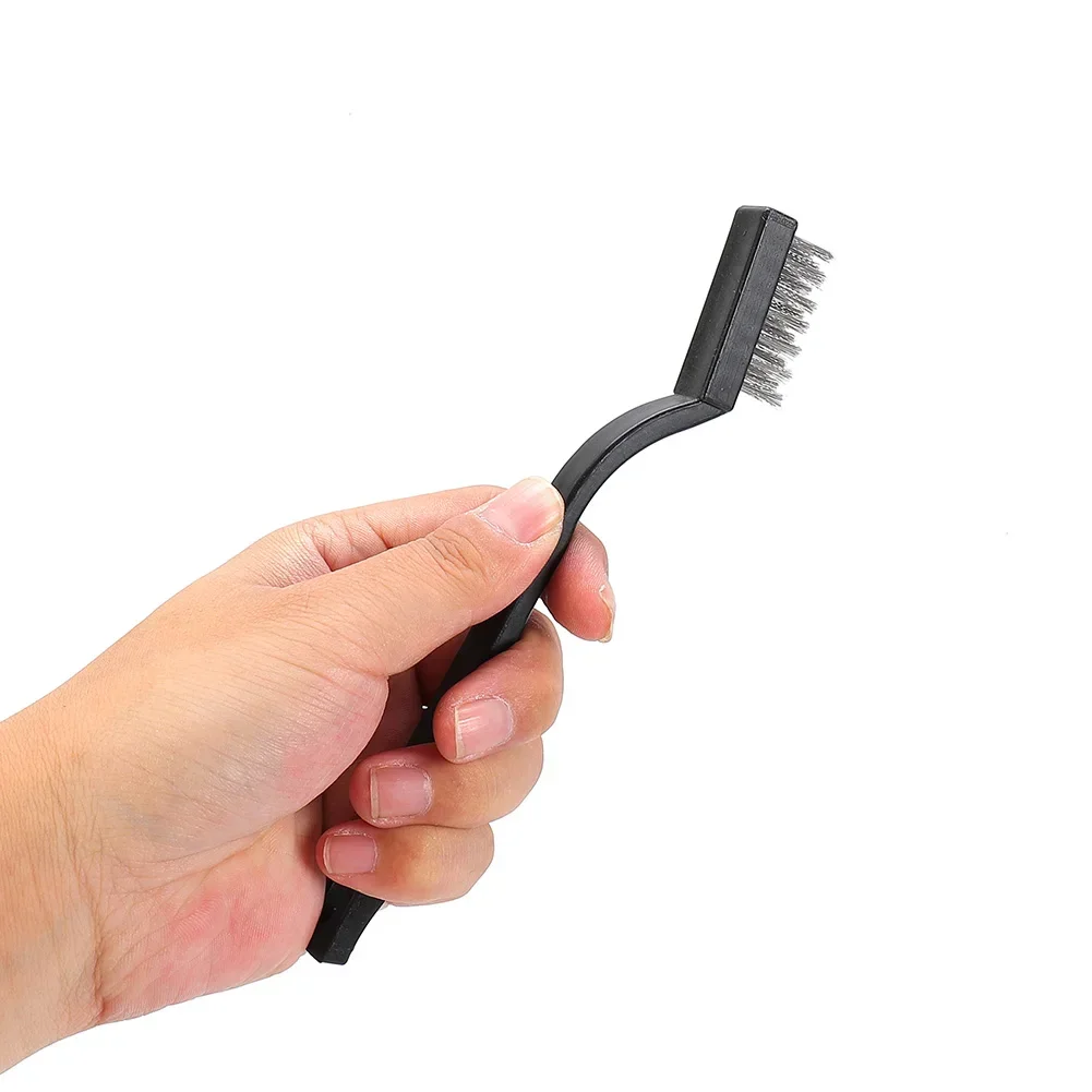 6pcs Wire Brushes Black Cleaning Brush Detailing Grinding Mini Rust Remover Stainless Steel Convenient Practical