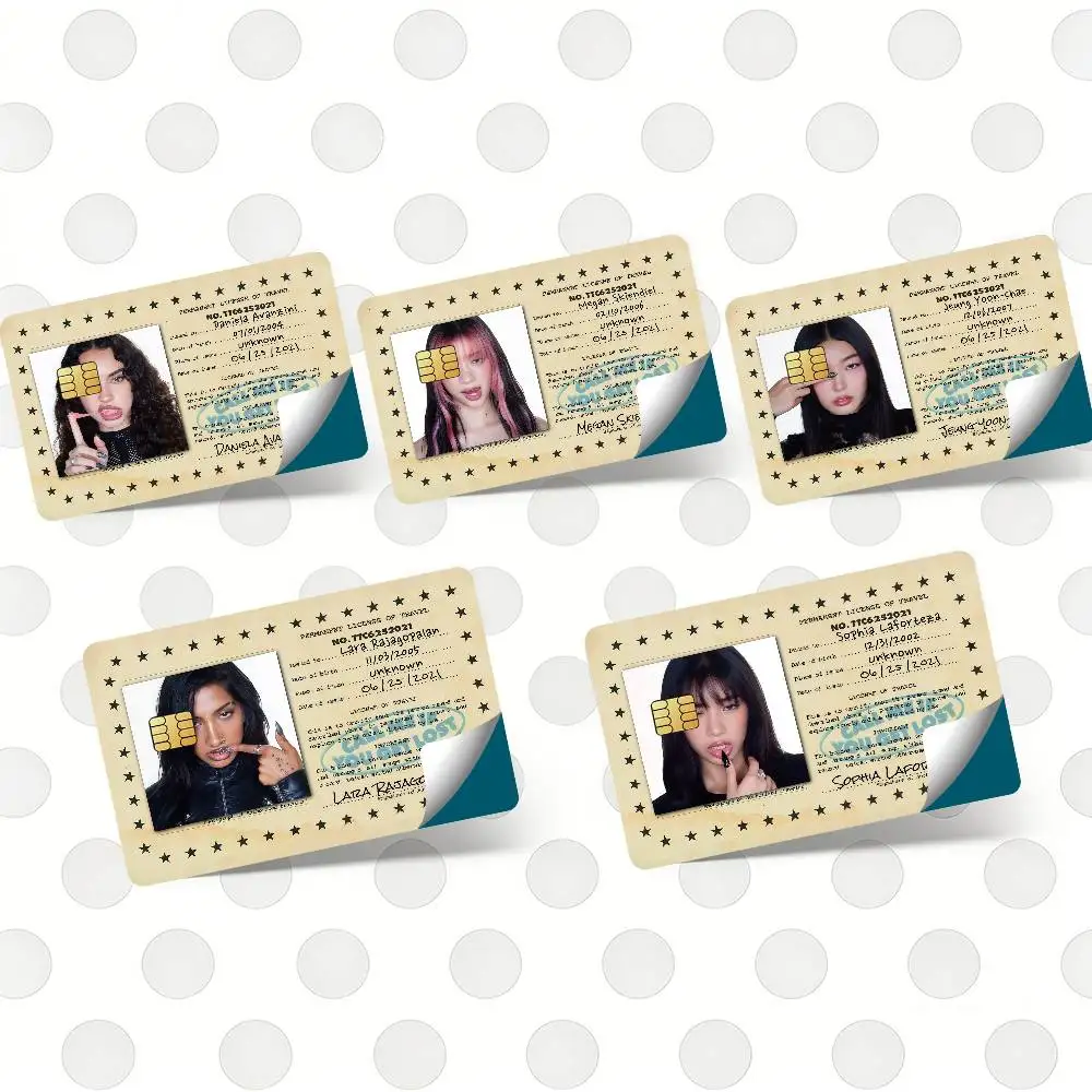 Fashion K-Katseye Credit Card Skin Sticker Cover Decal Wrap Debit Card Stickers Durable Removable