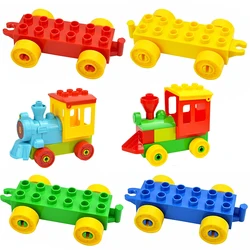 MOC Big Size Traffic Car Train Toys Building Blocks Classic Educational Model Compatible Large Bricks Duploes For Kids Gifts