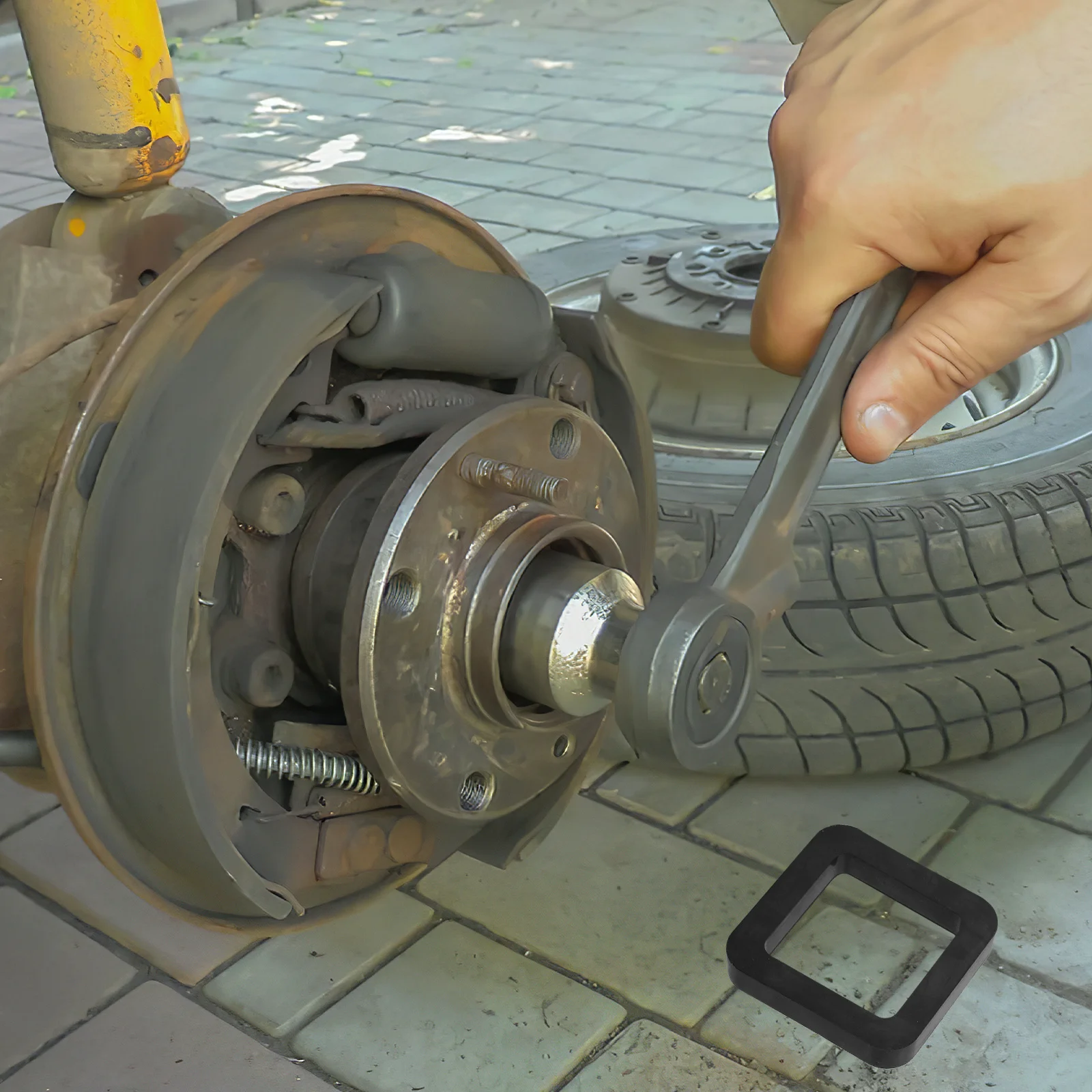 3Pcs Hitch Receiver Silence Pad Rubber Vibration Absorber for 2-Inch Trailer Hitch Noise Cancellation Rattle Reduction Damping