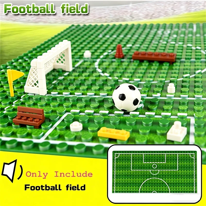 New 1pc 16*32 Dots Base Plate Basketball Football Baseplate Building Blocks DIY Assembly Toys Figure Court Scene Kids Gifts
