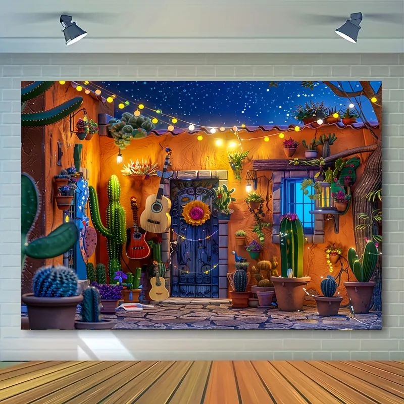 Mexican Carnival Party Background: Perfect for birthdays and photo booth props! Oversized wall decoration