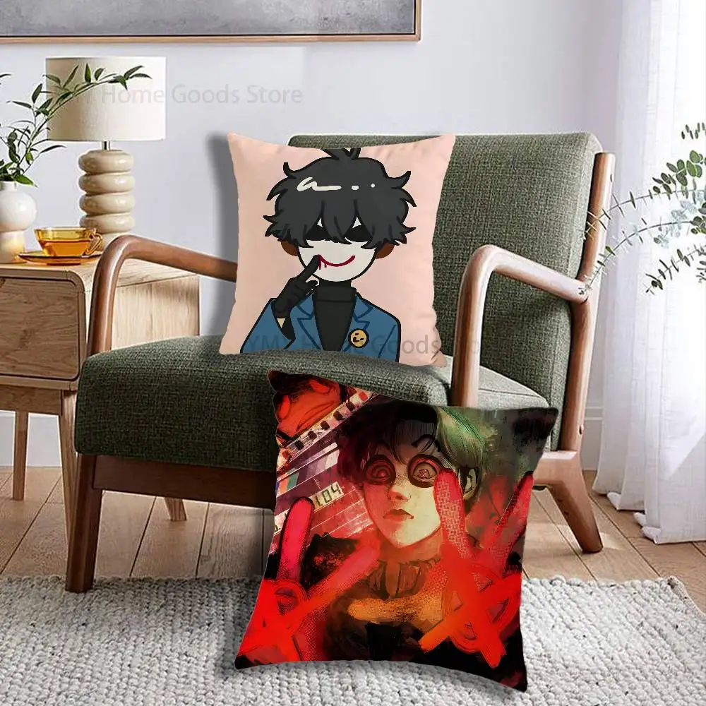 Horror Short Film M-Marble H-Hornets Cartoon Cartoon Printing Pillowcase Customized Pillow Cover for Sofa Home Decor
