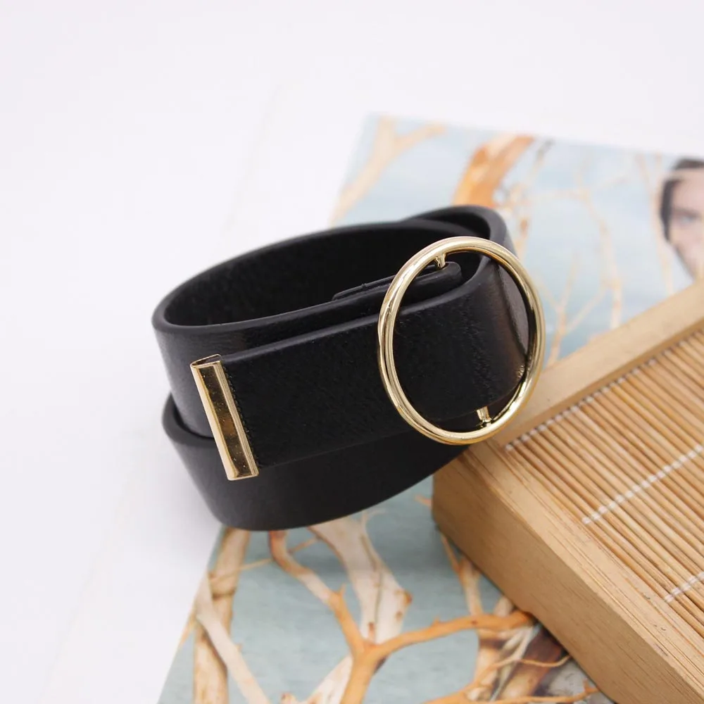 2023 New Hand Jewelry Fashion Leather Bracelet Wrap All-Match Punk Wide Bracelet For Women