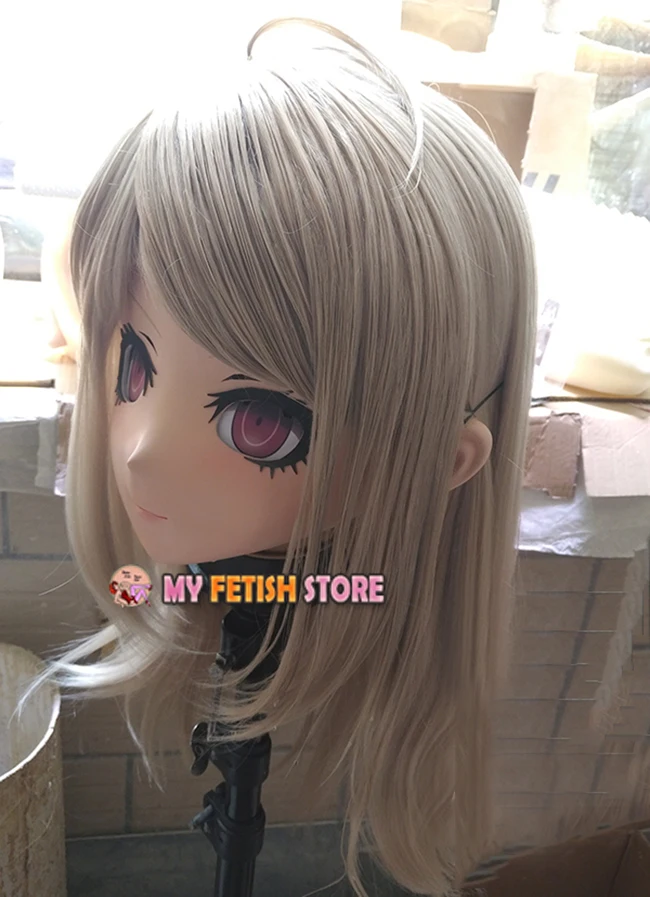(KM121) Handmade Female Resin Crossdress Pretty Girl 3/4 Head Lolita Doll Mask Japanese Anime Cosplay Kigurumi Mask Crossdresser