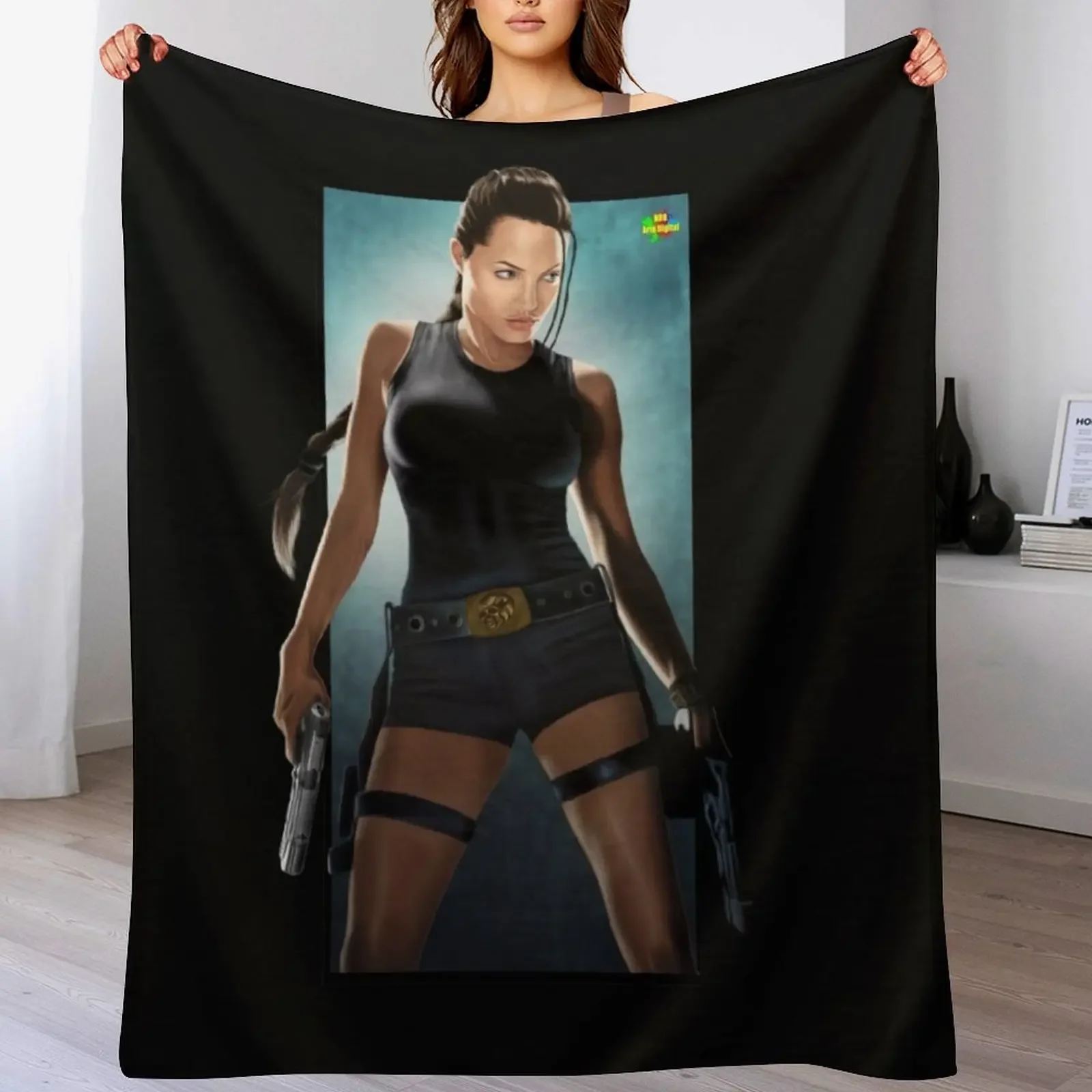 

tomb Raider Throw Blanket Sofa Quilt Hairys Custom bed plaid Blankets
