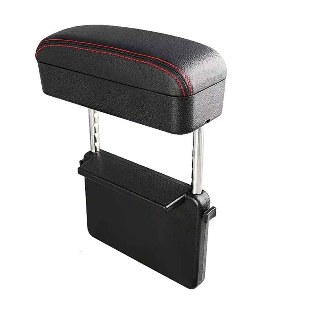 صندوق مسند ذراع السيارة من الجلد العالمي منظم فجوة المقعد الأمامي مع حامل أكواب للتخزين ملحقات السيارة الداخلية