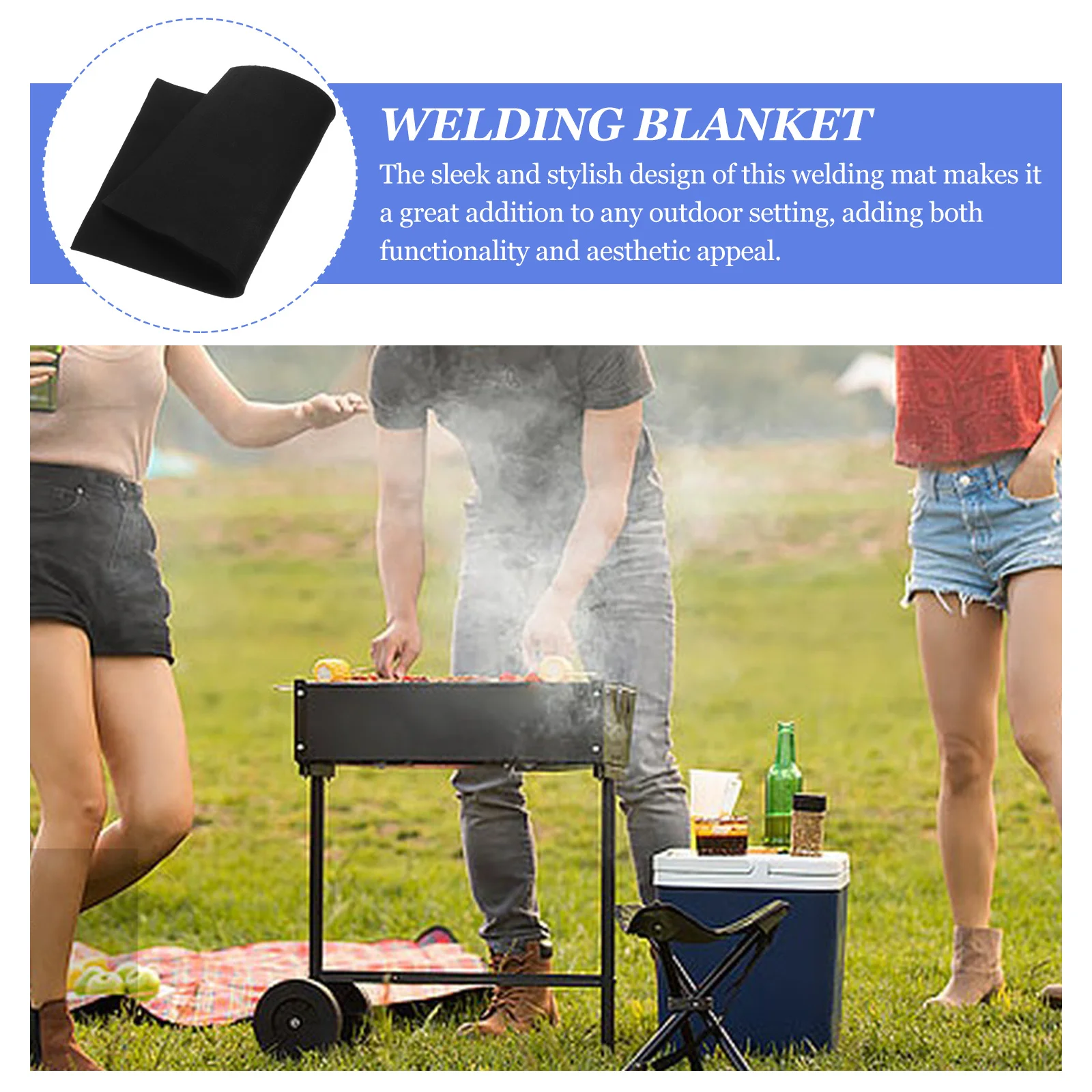 

Fireproof Mat for Soldering Heat Resistant Welding Blanket Lightweight Flame Protection for Outdoor Activities and