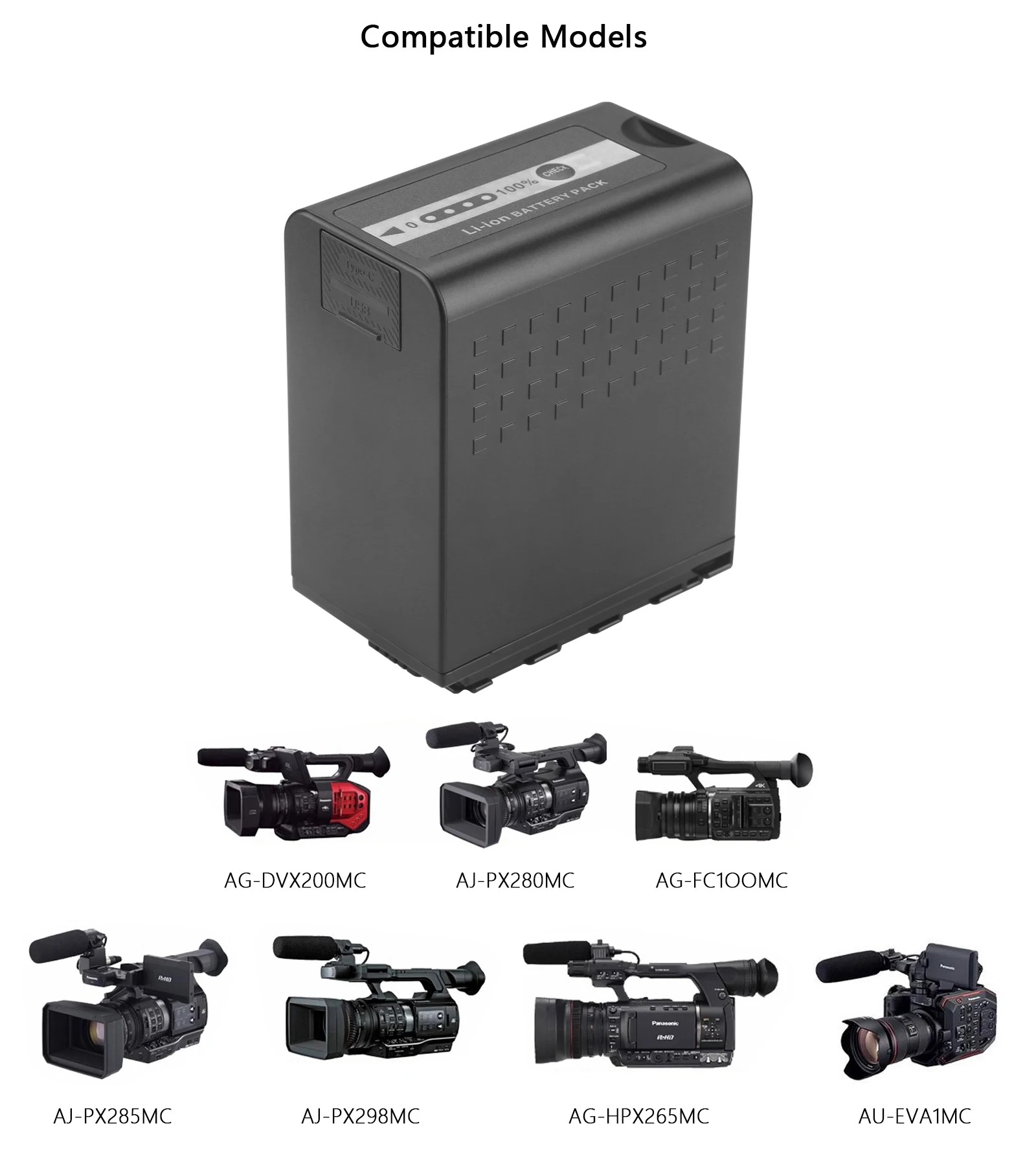 格安　panasonic UX180 AC電源　値下げ　バッテリー　2個 10500mAh AG-VBR89G AG-VBR59 VW-VBD98 Battery PD30W Quick Charge