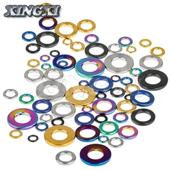 Xingxi M4 M5 M6 M7 M8 M10 Titanium Flat Washer DIN912 Ti Spacer for Bicycle Motorcycle Parts