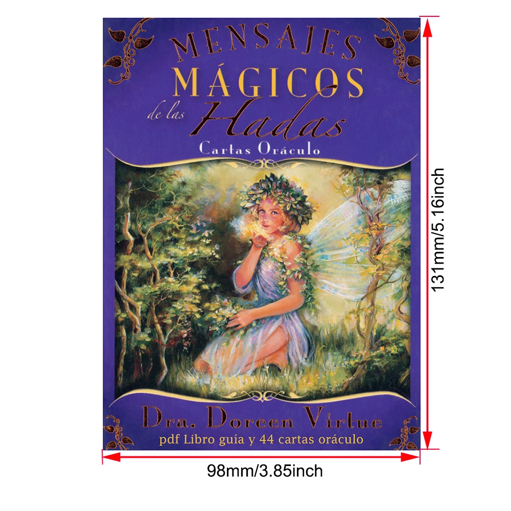 

NEW 12x8.7CM oracle in Spanish Magical Messages from the Fairies Oracle Cards:A 44-Card Deck with Keywords with oracle in Box