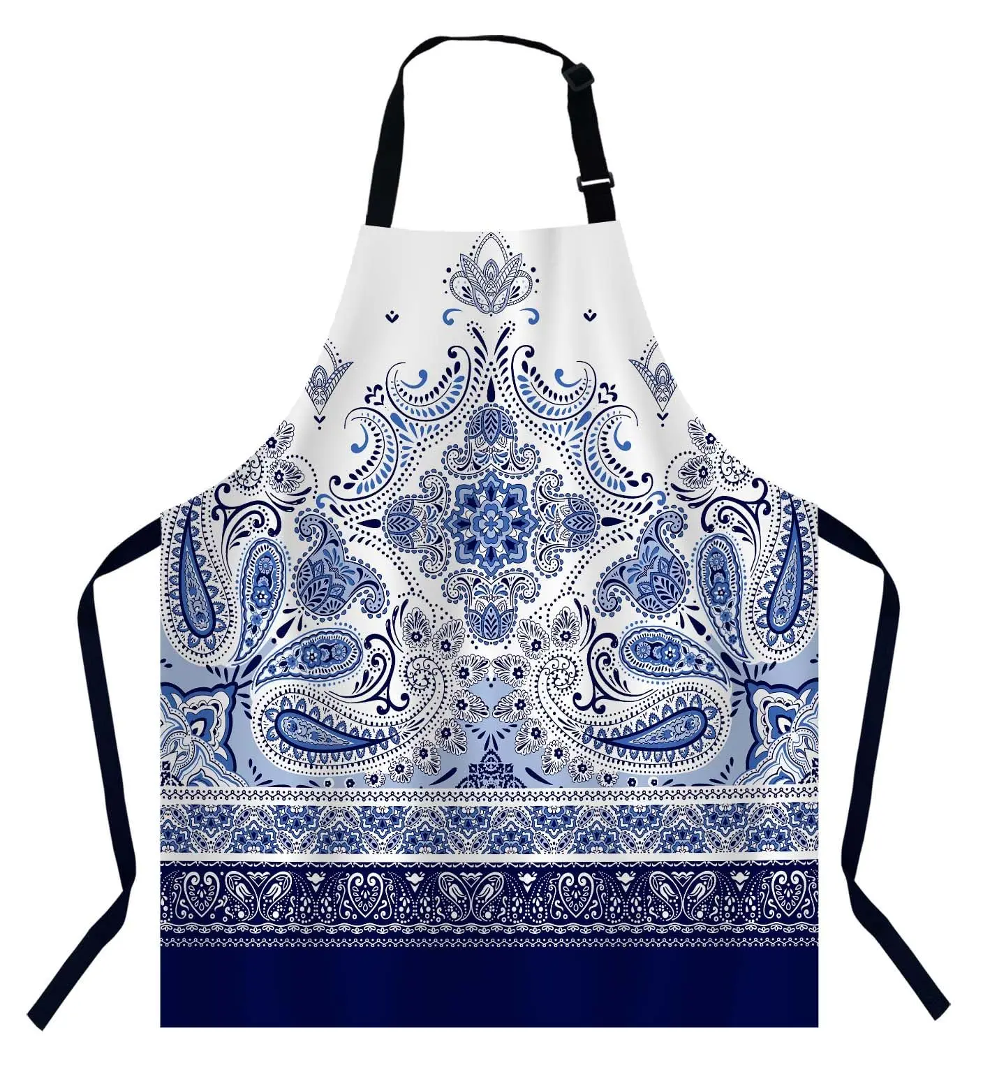 

Фартук с узором, регулируемый фартук с нагрудником для мужчин и женщин, подходит для кухни, фартук шеф-повара